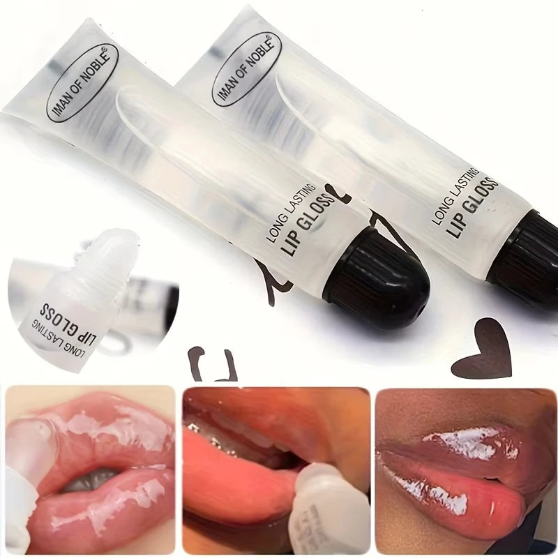 6Pcs Fruity Flavor Watery Glossy Lip Gloss Set Clear Lip Gel Hydrating Moisturizing Lip Gloss Women Lips Makeup Wholesale