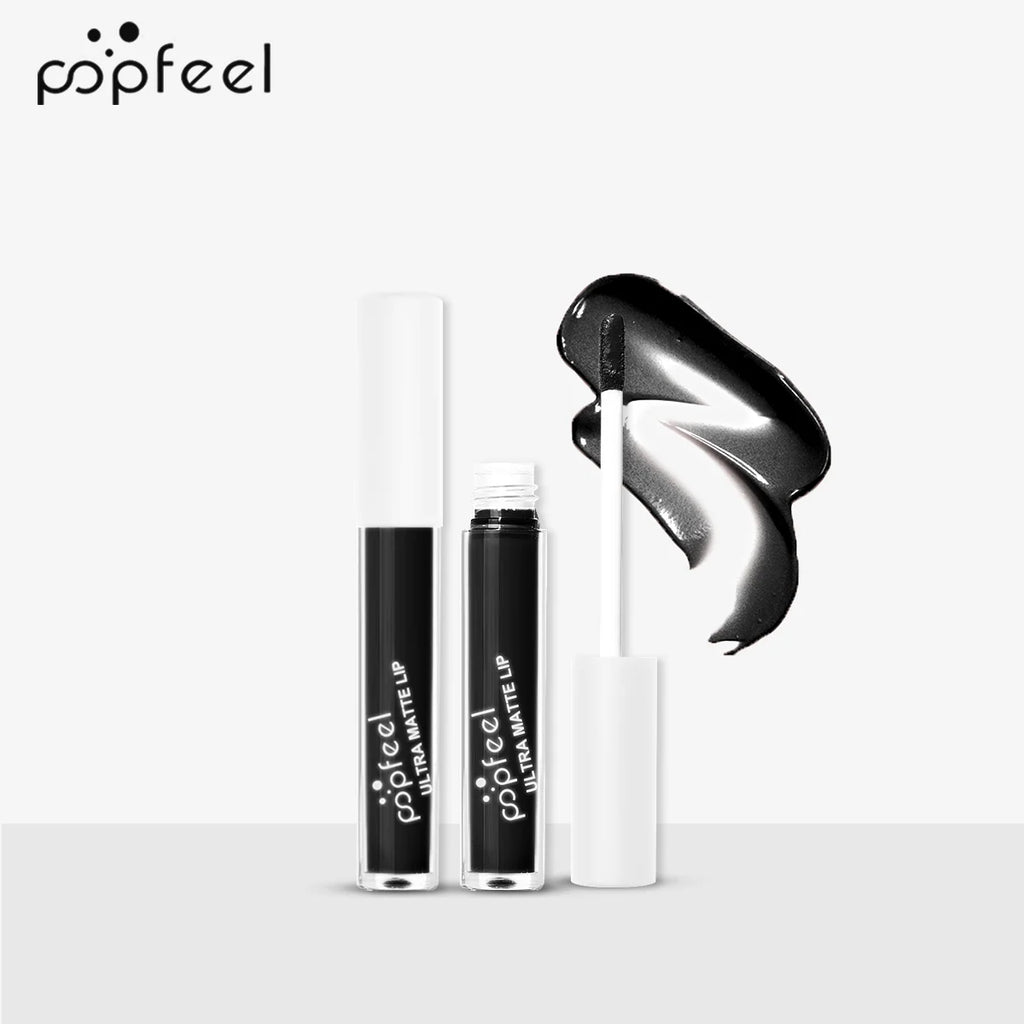 POPFEEL Hallowmas Lip Makeup Kit Black Lip Gloss Matte Lip Stick Long Lasting
