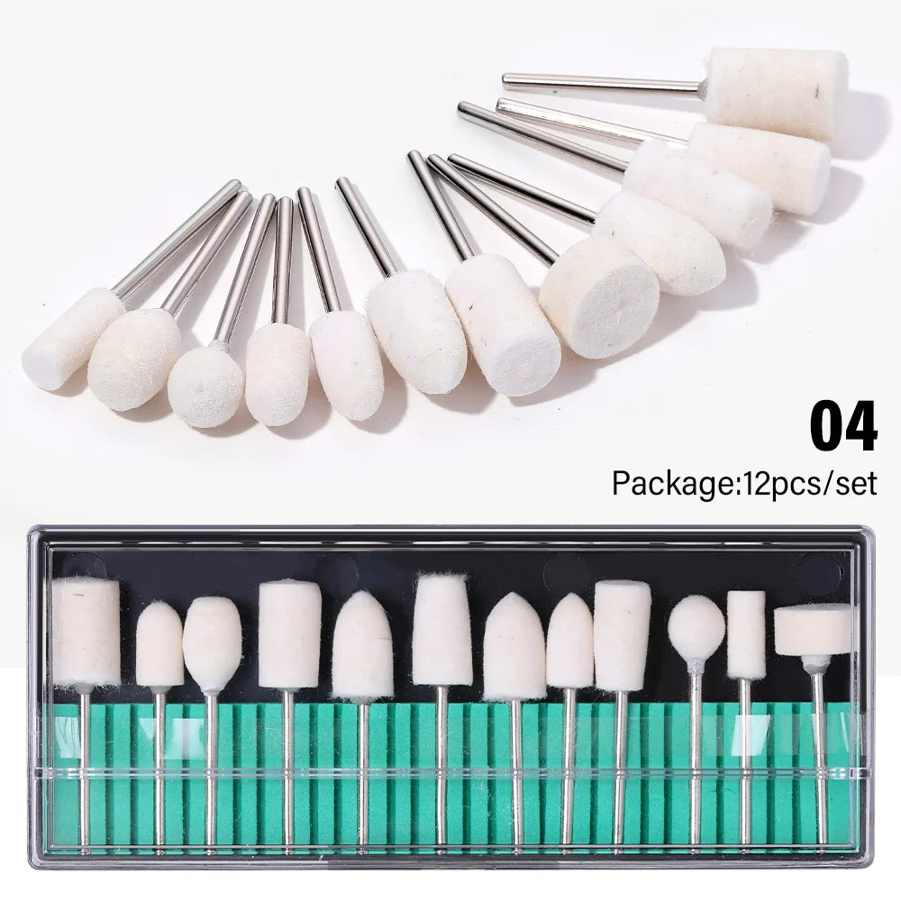 6 In 1 Electric Nail Drill Set Portable Nail Grooming Tool Includes Drill Bits Power Cord Suitable for Nail Filing and Buffing