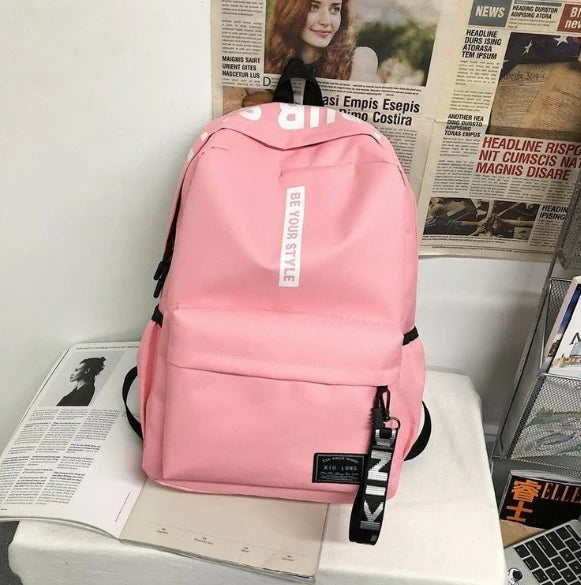 Fashion Trend Backpack for Men and Women Junior High School High School Student Bag Large Capacity Korean Version of Th