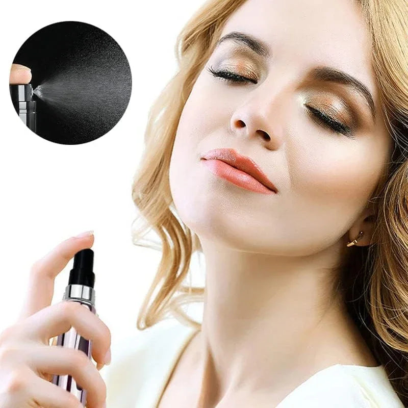 4Pcs 5ml Mini Portable Aluminum Perfume Atomizer Refillable Spray Bottles for Cosmetics And Traveling Liquid Container