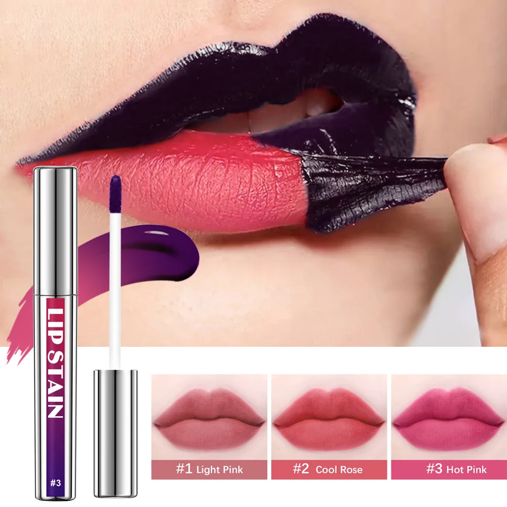 Peel Off Lip Stain – Long-Lasting Waterproof Lip Tint | No Transfer, Non-Stick Cup