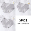 3PCS/set Women's menstrual briefs large flow postpartum water absorption leakproof briefs women's pure cotton menstrual briefs