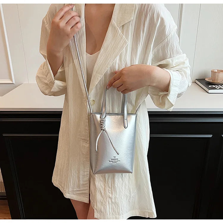 PU Leather Mini Crossbody Bag for Women 2025 New Korean Fashion Luxury Shoulder Bags Female Simple Retro Handbags and Purses