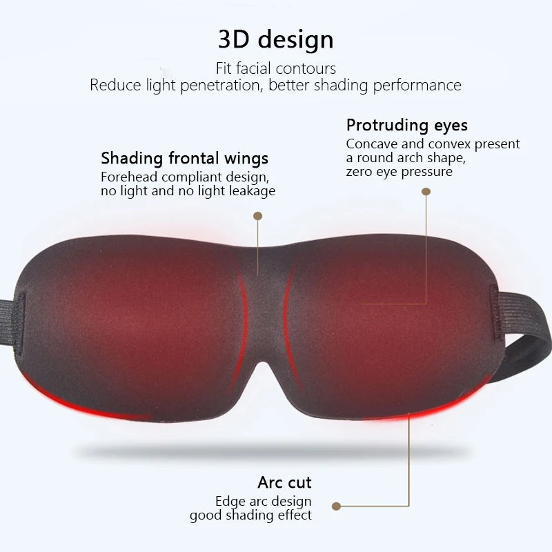 Eye Mask for Sleeping 3D Contoured Cup Blindfold Concave Molded Night Sleep Face Masks Block Out Light with Women Men Eyepatch