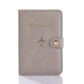 RFID Blocking Waterproof Leather Passport Holder Travel Credit Card Wallet Passport Book for Women Men Buckle Passport Cover