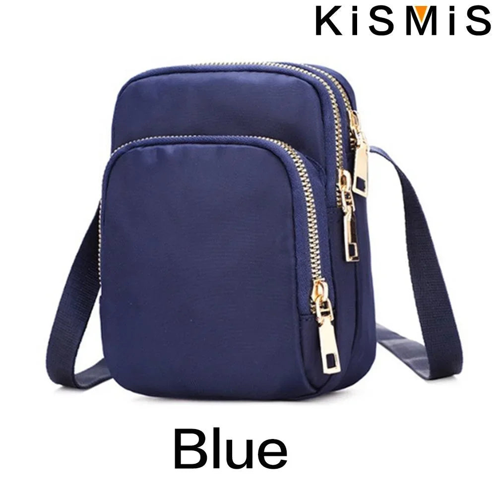 Fashion Women Nylon Crossbody Bag Adjustable Shoulder Purse Casual Handbag Mobile Phone Pouch for Everyday Use