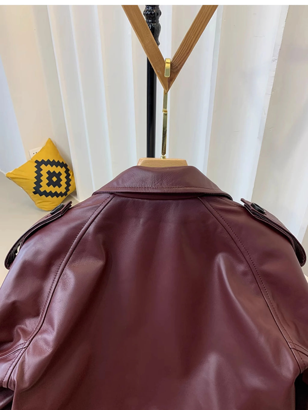 European Style Genuine Sheepskin Coat Women's Lapel Irregular Placket Real Leather Jacket Fashion Motorcycle Coats and Jackets