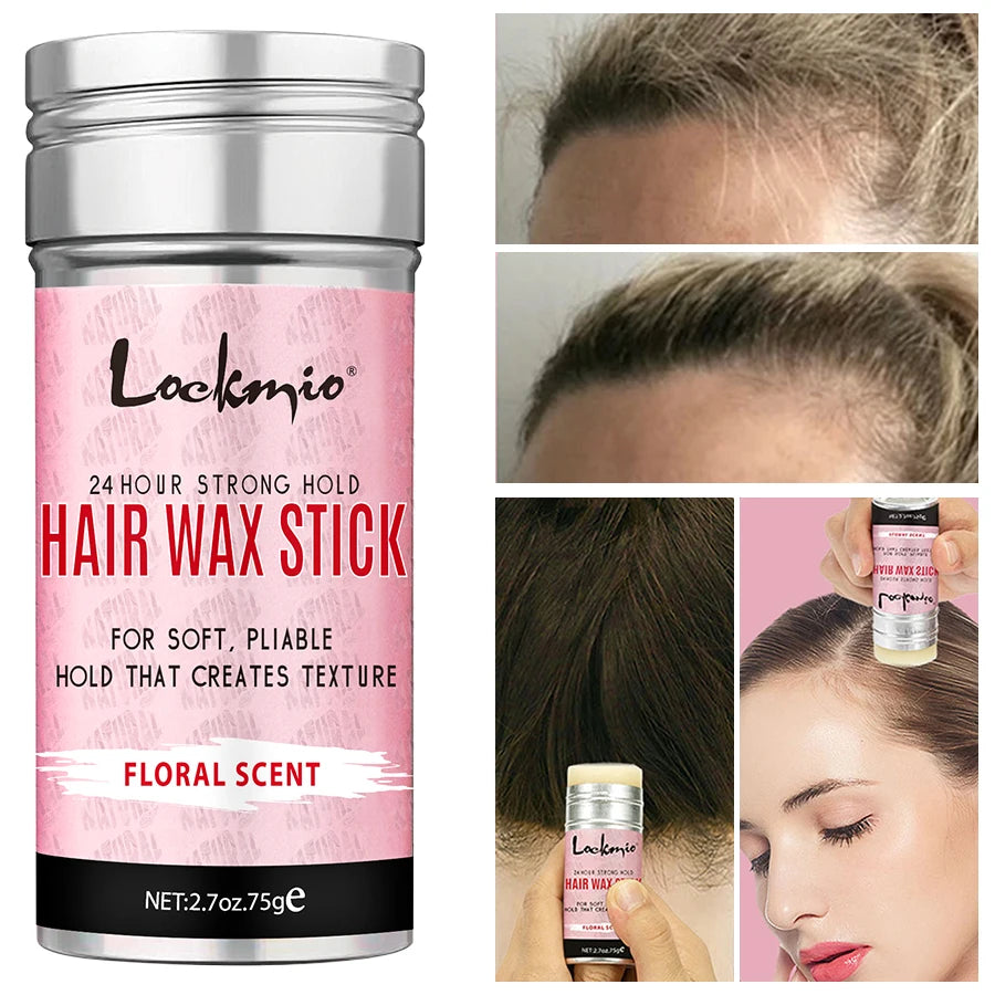 Professional Styling Wax for Women Anti-frizz Pomade Smoothing Broken Back Hair Mud Messy Hairs Control Wax Rod for Natural Wigs