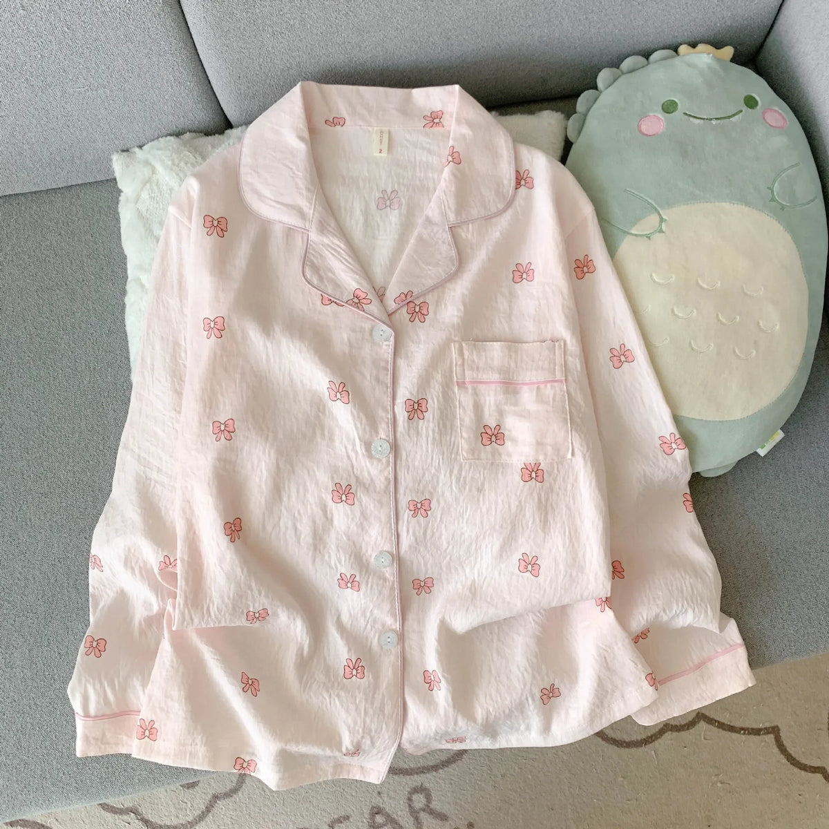 Spring/Autumn New Arrivals: Cloud-Print Cotton Long-Sleeved Pyjama Set for Women Adorable Sweetheart Style Nightwear Homewear