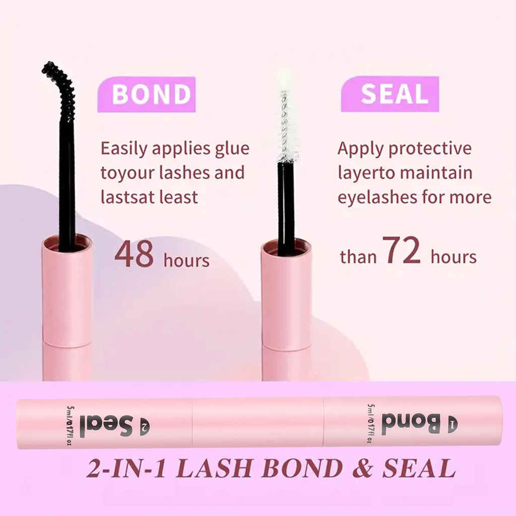 Lash Glue And Seal 10ml Individual Lashes Glue And Seal Super Strong Hold Lash Extension And Lash Glue Remover 5ml Tweezers Kit
