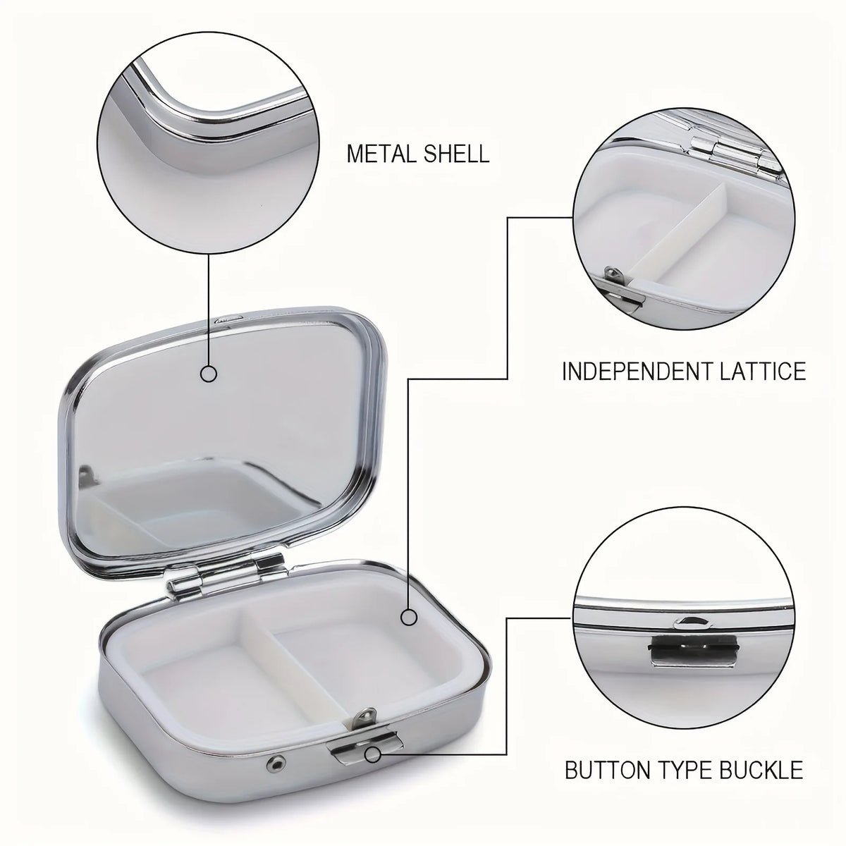 Travel Cases Lovely Colored Medicine Metal Jewelry Organizers Household Holder Iron Cabinet Small Pill Container