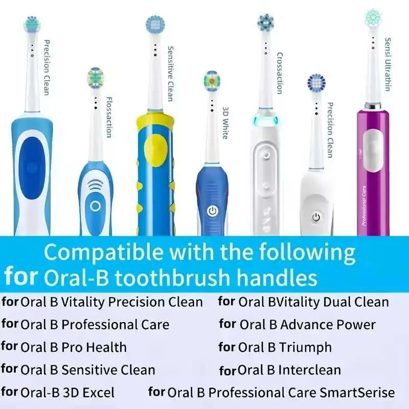 4/12/16/20 Replacement Brush Heads for Electric Toothbrushes, Suitable for Oral-B Braun Professional - Soft Hair Dental Care