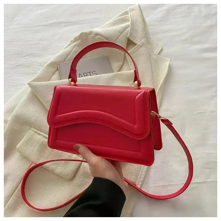 High Quality PU Leather Handbag Purse Women's Bag Solid Color Shoulder Crossbody Bags Lady Messenger Small Tote for Women Girls