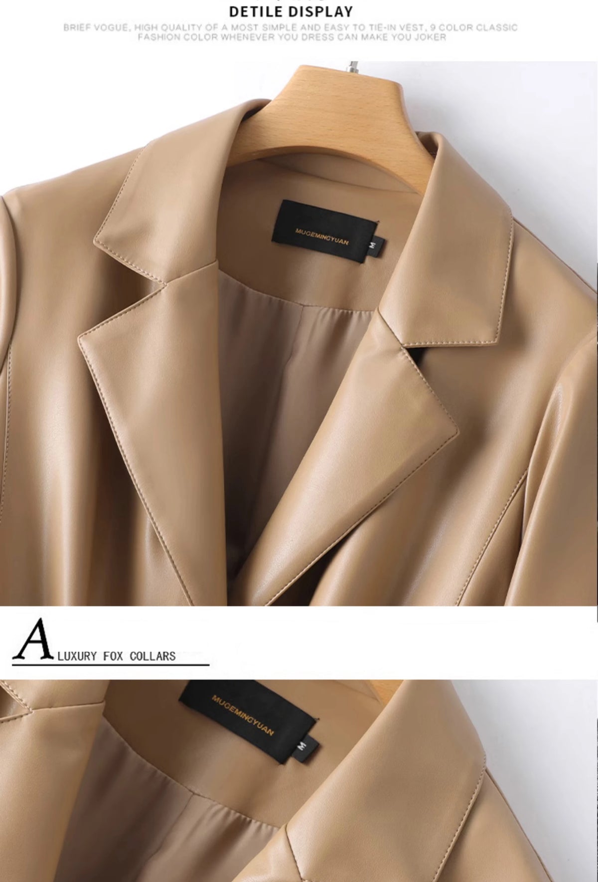 M-2XL Women Split Sheepskin Blazer Jacket Coats 2025 Spring Mid Length Chic Single Button Casual Ladies Split Leather Outwear