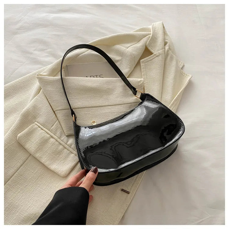 New Simple Casual Underarm Women's Bag Foreign Textured Hand Carry Small Square Bag Fashion Versatile Commuter Shoulder Bag