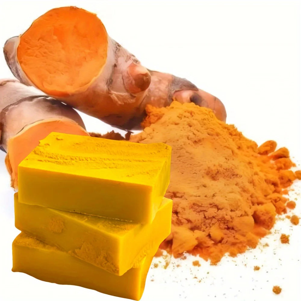 1/2/4/6Pcs Turmeric Kojic Acid Handmade Soap Scrub for Exfoliation, Moisturizing, Deep Cleansing, Spot Removal, Acne Removal