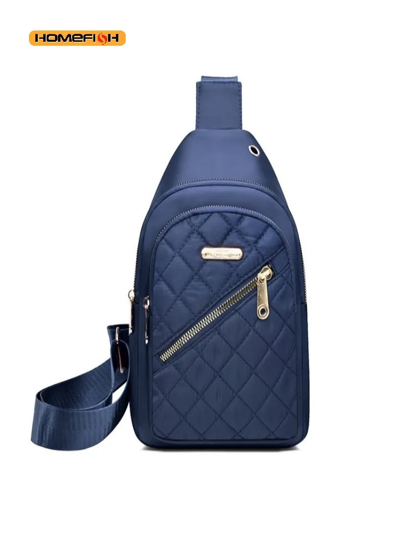 Homefish Embroidered Composite Fabric Chest Bag For Women Casual Lightweight Leisure Shoulder Backpack Daily Shopping Travel
