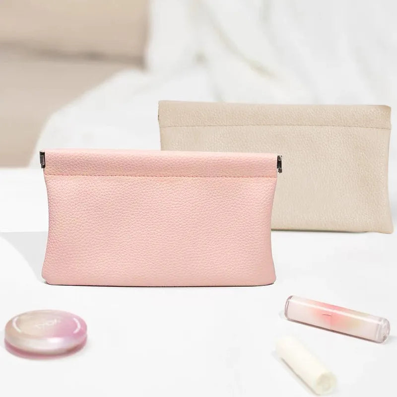 Self-Closing Artificial Leather Long Wallet Passport Driver's License ID Holder Headphone Data Cable Storage Cash Pouch