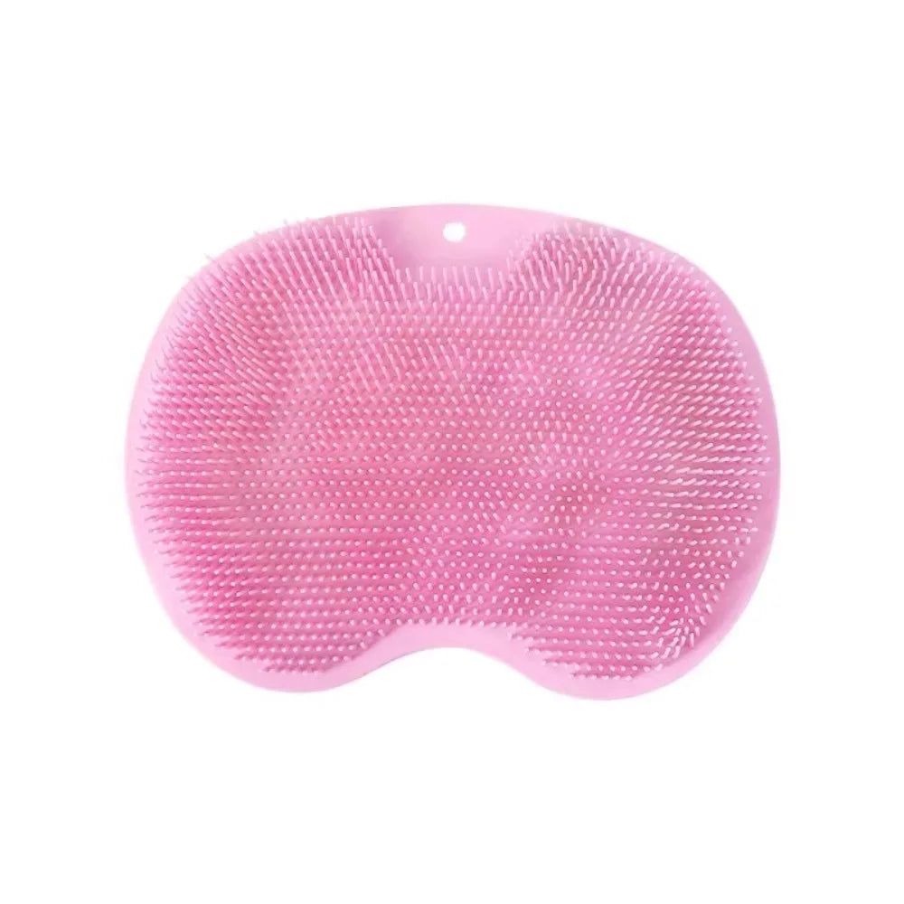 Shower Foot Scrubber Mat Back Washer Exfoliating Bath Wash Pad Wall Mounted Slip Suction Cups for Use in Cleaner Men and Women