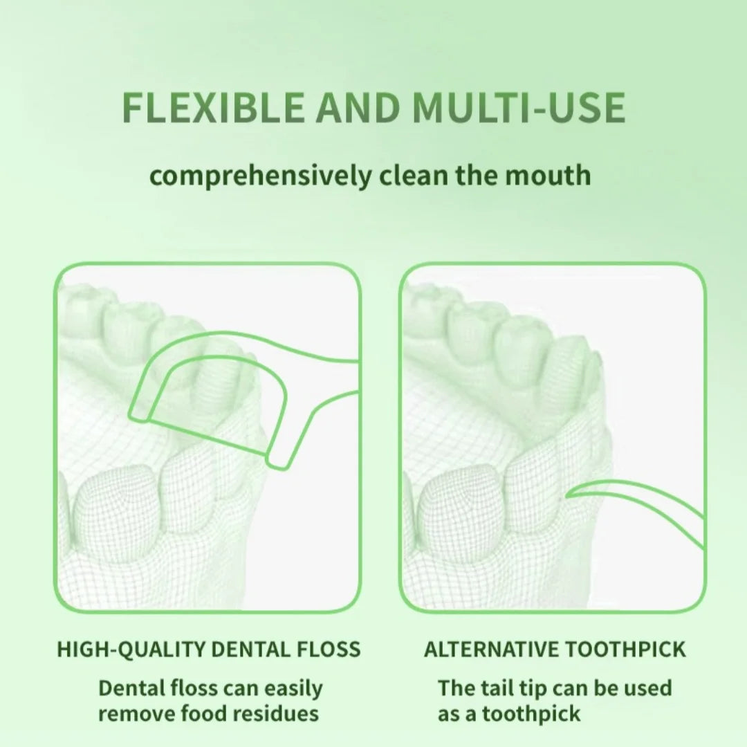 500 Pieces Ultra-Fine Dental Floss Picks for Adults Portable Toothpicks And Floss Combination Bulk Pack Household Dental Care Se