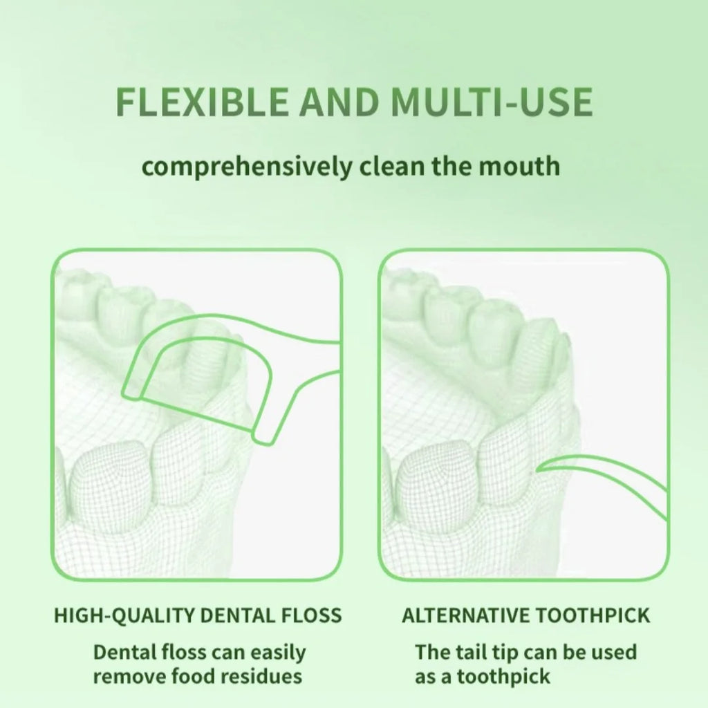 500 Pieces Ultra-Fine Dental Floss Picks for Adults Portable Toothpicks And Floss Combination Bulk Pack Household Dental Care Se