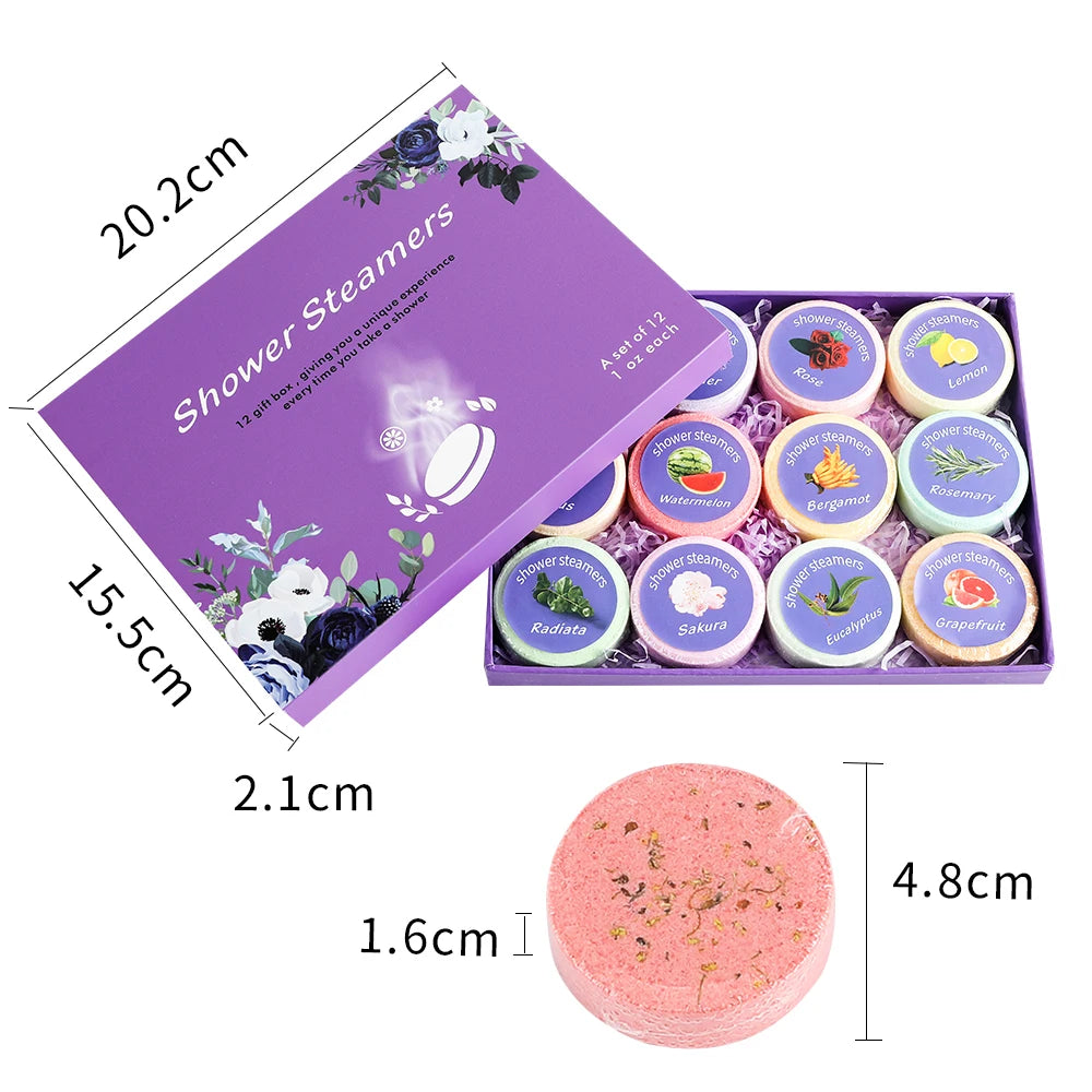 Shower Steamers Aromatherapy - Birthday Gifts for Women, 12 Pack Shower Steamers with Essential Oils. Gifts for Her, Self Care S