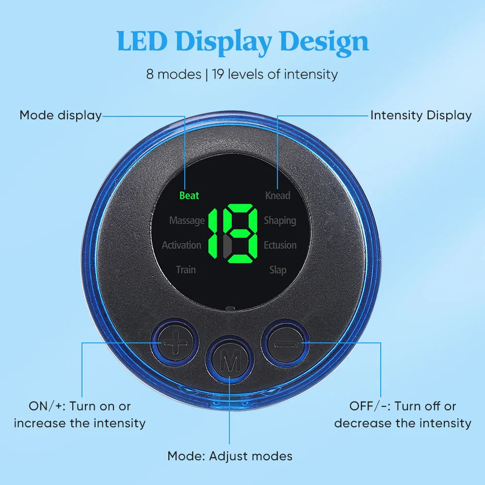 Electric Neck Massager EMS Muscle Massage Stimulator Low Frequency Instrument Back Cervical Calf Patches Pain Joints Mini Device