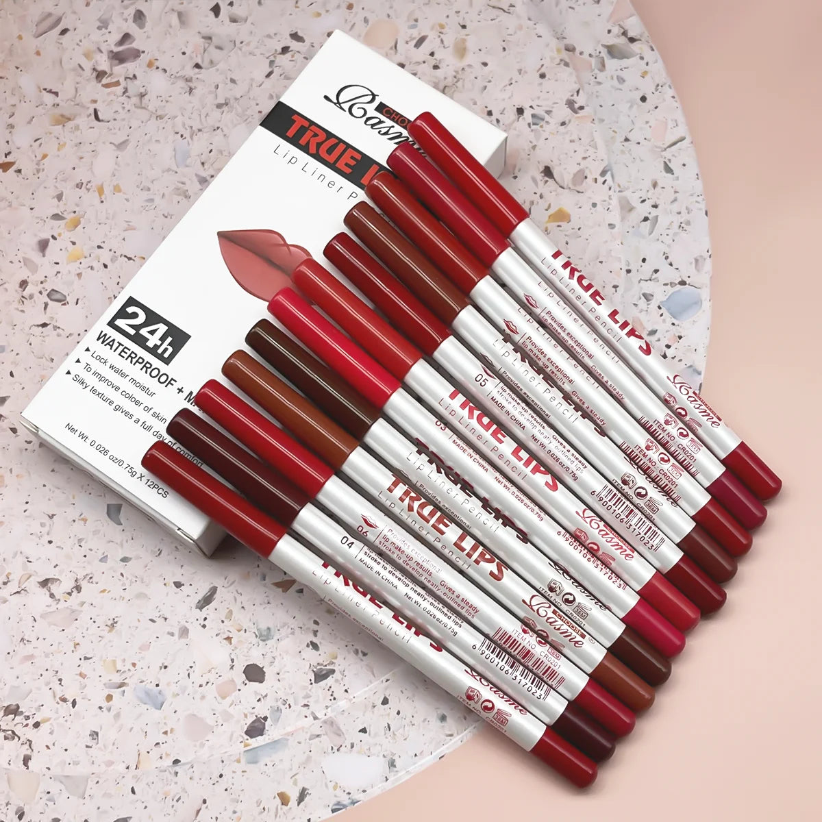 12 Pcs Long-Lasting Lipstick Set with Professional Lip Liner Pencil and Matte Lip Gloss for Women Valentine's Day Gifts