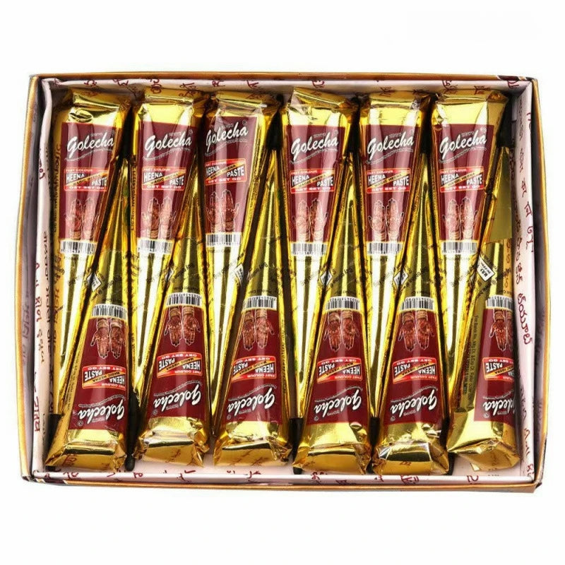 1/3/12pcs Henna, Brown, Black, Red, Temporary Henna, Semi-Permanent Henna Art