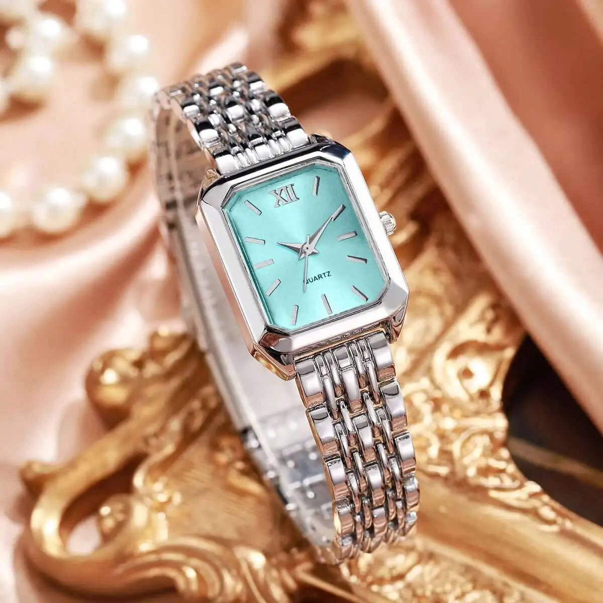 Fashion Rectangle Women Quartz Watch Luxury Analog Wristwatches Reloj Mujer Girls Clock Gift（Without Box）