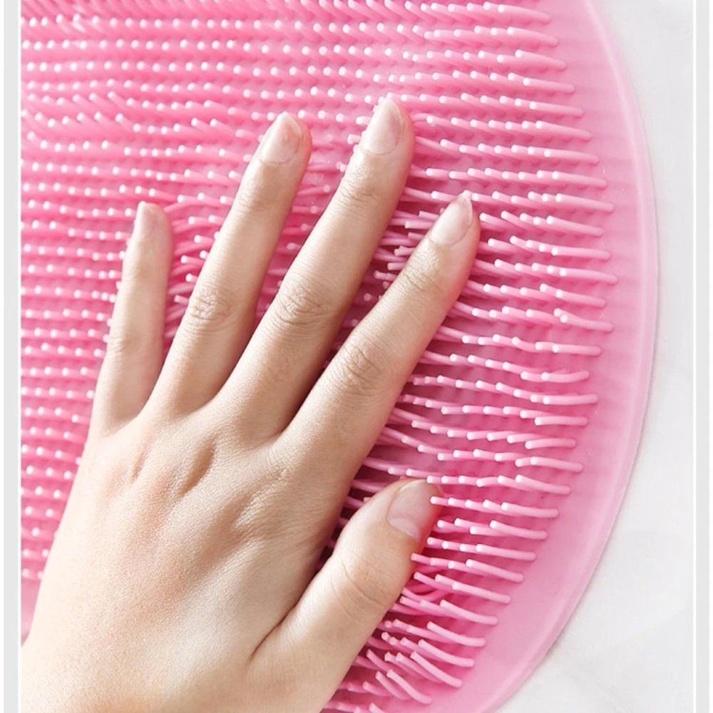 Shower Foot Scrubber Mat Back Washer Exfoliating Bath Wash Pad Wall Mounted Slip Suction Cups for Use in Cleaner Men and Women