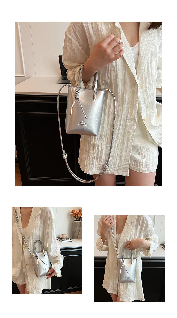PU Leather Mini Crossbody Bag for Women 2025 New Korean Fashion Luxury Shoulder Bags Female Simple Retro Handbags and Purses