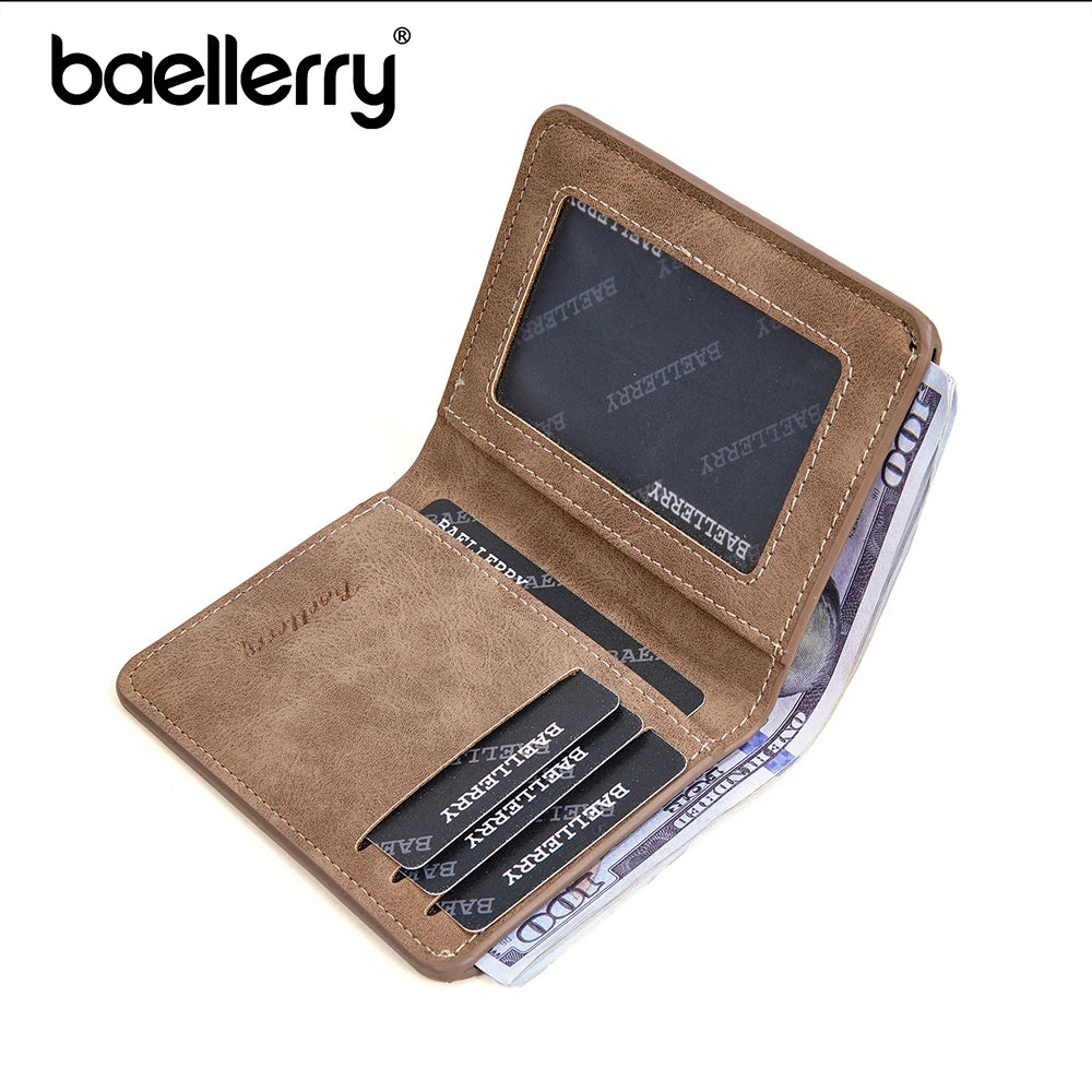 Baellerry Wallet for Men PU Leather Front Pocket Minimalist Money Clip Travel Essentials