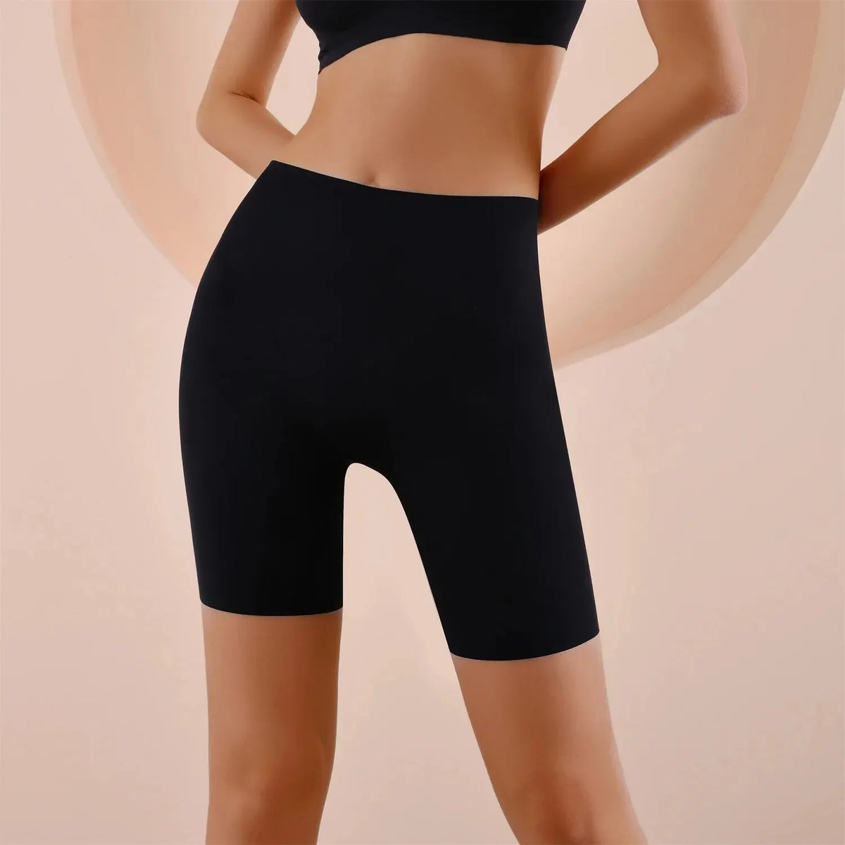 CHUANGERM Seamless High Waist Shorts Panties For Women Tummy Control Hip Lift Ice Silk Safety Pants Sports Underwear
