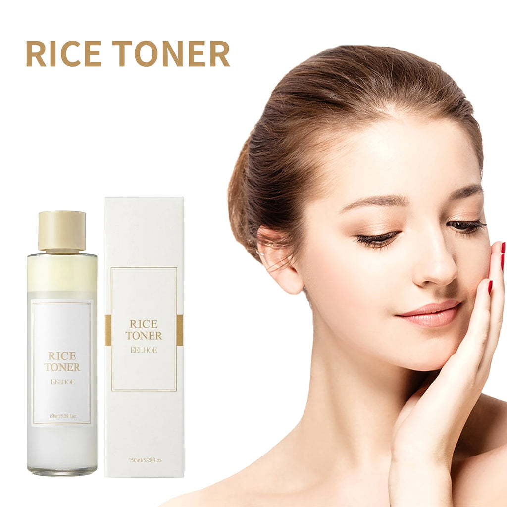 Rice Water Face Toner Essence Deep Moisturizing Repairing Skin Barrier Shrink Pore Brightening Anti Aging Nourishing Toner 150ml