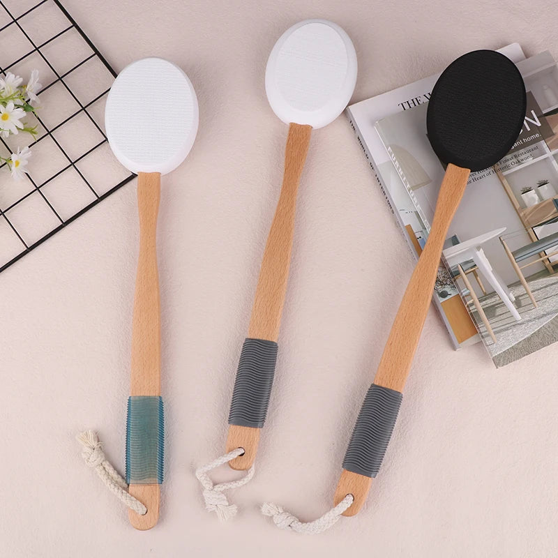 Multi-Function Lotion Sunscreen Ointment Applicator Silicone Long Handle Body Cleaner Shower Brush Sunscreen Back Applicator