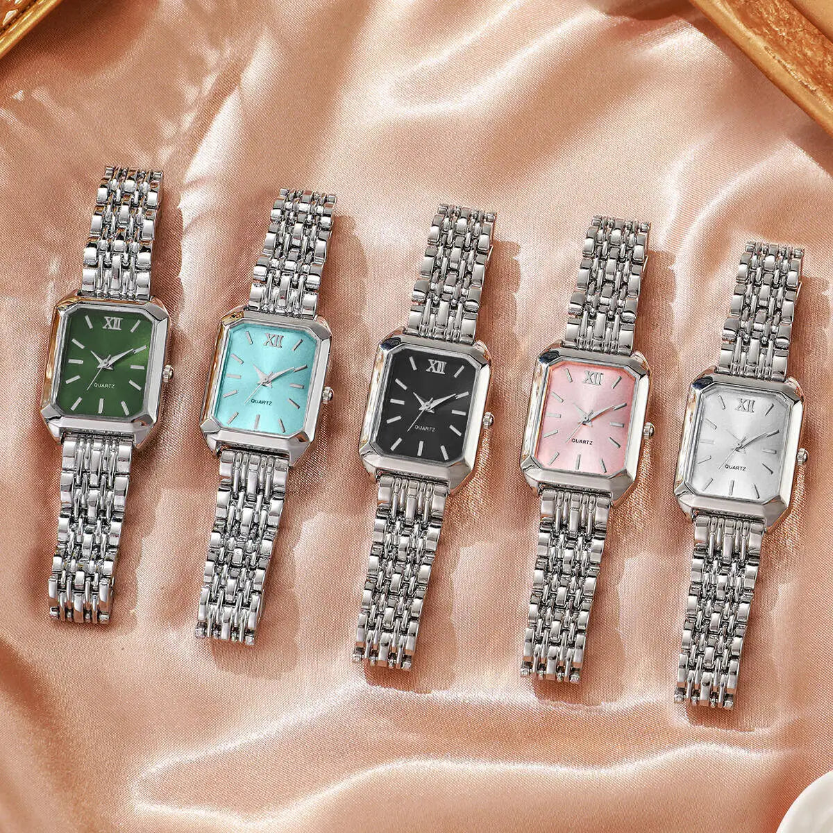 Fashion Rectangle Women Quartz Watch Luxury Analog Wristwatches Reloj Mujer Girls Clock Gift（Without Box）