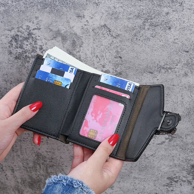 Fashionable Wallet Zipper Coin Purse Women Short Wallets Handbag Women's Clutch Bag Card Holder Pu Leather Wallet Folding Walle