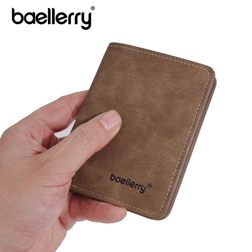 Baellerry Wallet for Men PU Leather Front Pocket Minimalist Money Clip Travel Essentials