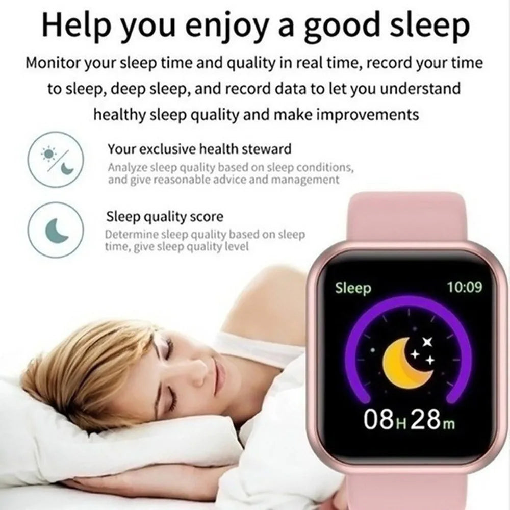 Men Watch Electronic Fitness Bracelet Smartwatch Smart Watch Y68 D20 Sleep Monitor Gift For IOS Android Smartphones Alarm Clock