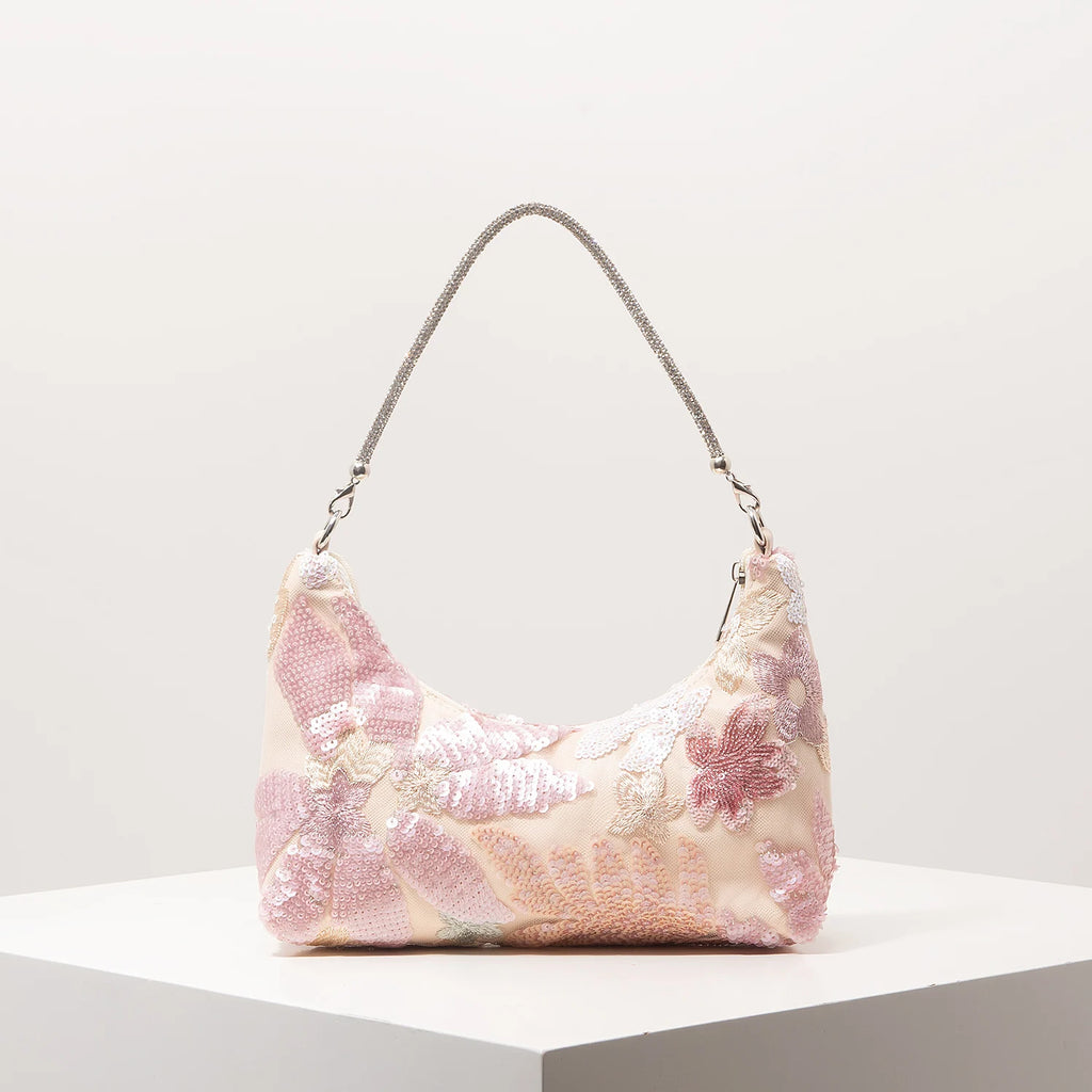 Shoulder Bag,Floral Pop,Sequin Bag,Embroidery,Gala Night,Party Outfits,Prom Bag,Wedding Items,Elegante,Valentine,Random Pattern