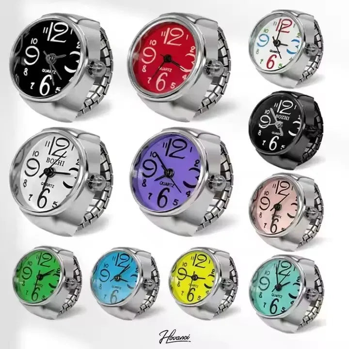 Ring Watch New Hot Selling Creative Alloy Shell Finger Circular Dial Couple Men And Women