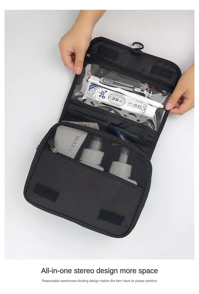 Travel Waterproof Cationic Hook Toiletry Bag Home Bathroom Makeup Product Storage Hanging Bag Beauty Organizing Bag