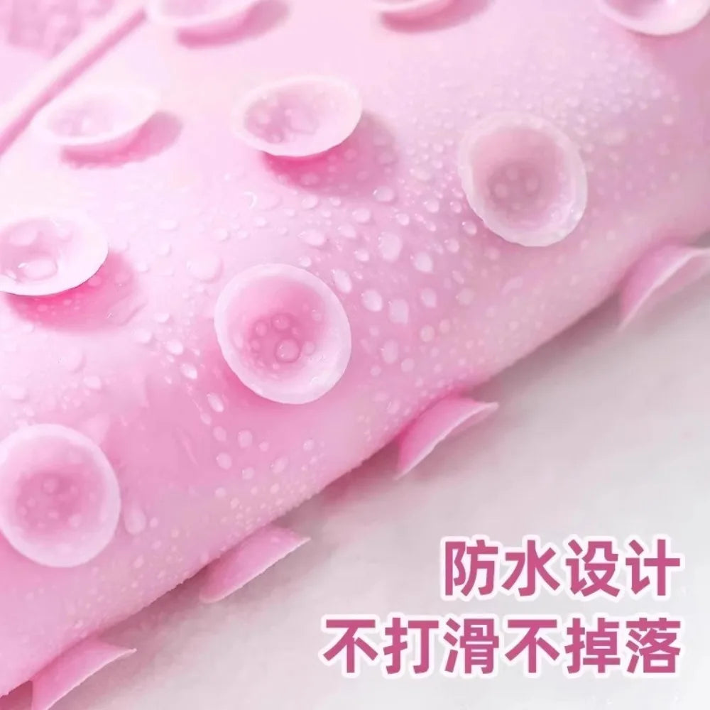 Shower Foot Scrubber Mat Back Washer Exfoliating Bath Wash Pad Wall Mounted Slip Suction Cups for Use in Cleaner Men and Women