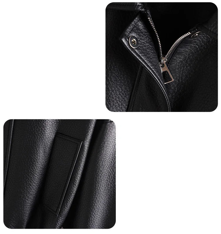New Women Split Leather Jacket Spring Autumn Fashion Turn-down Collar Stretch Adjustable Waist Short Coat Casual Leather Jacket