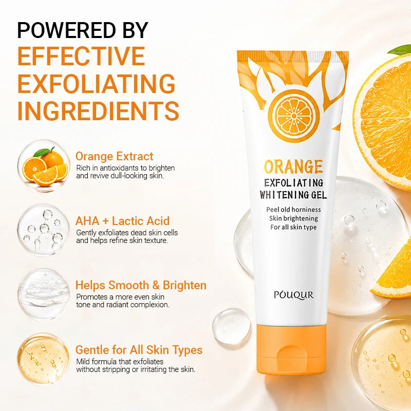 Orange Exfoliating Gel Dead Spot Remover Brighten Peeling 50g Gentle Repair Scrub Whiten Hydrating Moisturizer Korean Skin Care