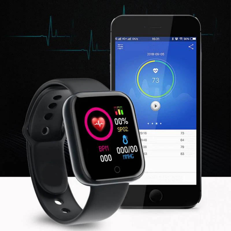 Sports Smartwatch Women Bracelet Men Smart Watch Connected Music Control Player Fitness Step Sleep Monitor Y68 D20 Alarm Clock