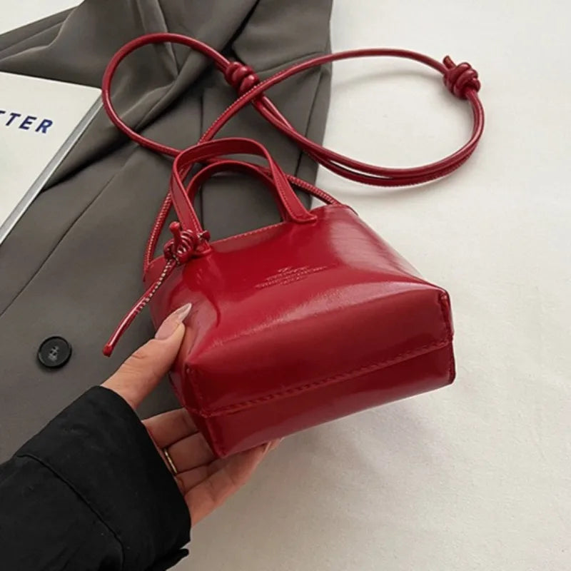 PU Leather Mini Crossbody Bag for Women 2025 New Korean Fashion Luxury Shoulder Bags Female Simple Retro Handbags and Purses