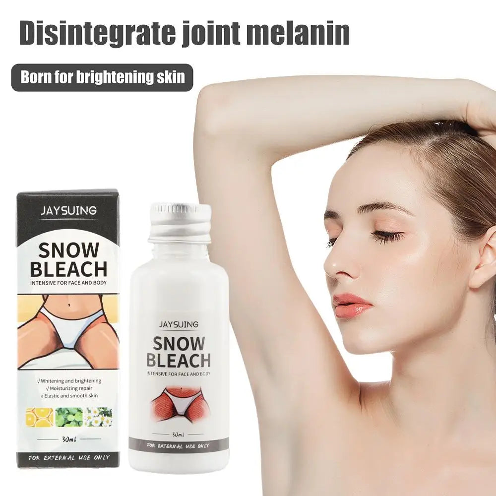 30ml Glowhite Snow Bleach Cream  Hyperpigmentation Lightens Dark Spots Penetrates Skin Layers Brightens Moisturizes Armpit Neck